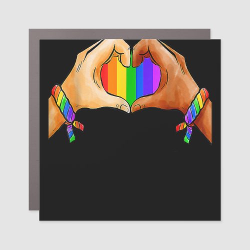 Gay Pride Clothing LGBT Rainbow Flag Heart LGBT Pr Car Magnet