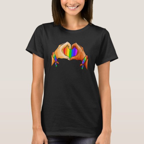 Gay Pride Clothing Lgbt Rainbow Flag Heart Lgbt Pr T_Shirt