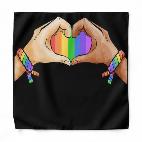 gay pride clothing lgbt rainbow flag heart uni bandana