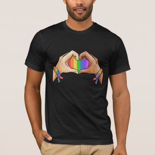 Gay Pride Clothing LGBT Rainbow Flag Heart Unicorn T_Shirt