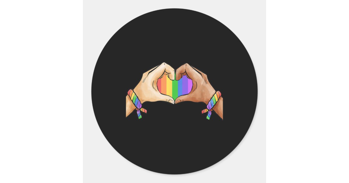 Gay Pride Clothing LGBT Rainbow Flag Pride Month Classic Round Sticker ...