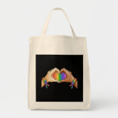 LGBTQ Rainbow Heart Tote Bag Pride Heart Totelgbt Love 