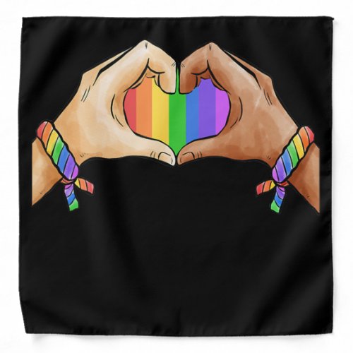 Gay Pride Clothing Lgbt Rainbow Flag T Heart Bandana