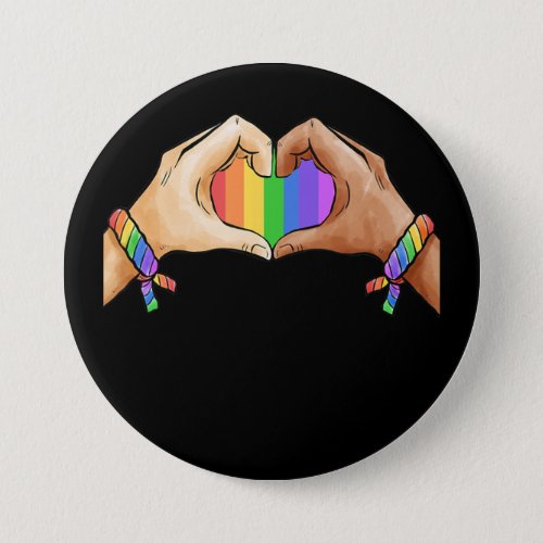 Gay Pride Clothing Lgbt Rainbow Flag T Heart Button