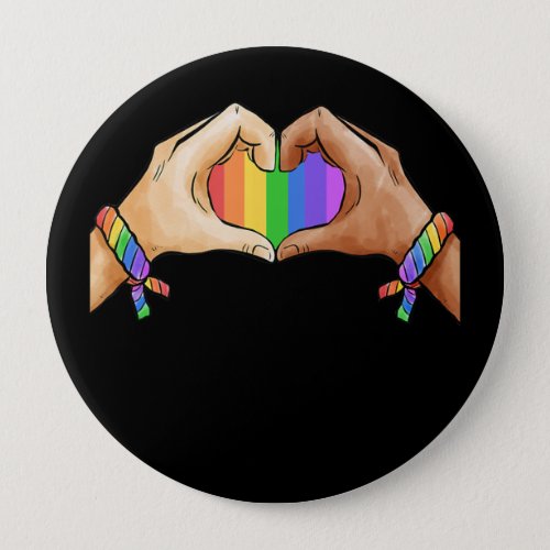 Gay Pride Clothing Lgbt Rainbow Flag T Heart Button