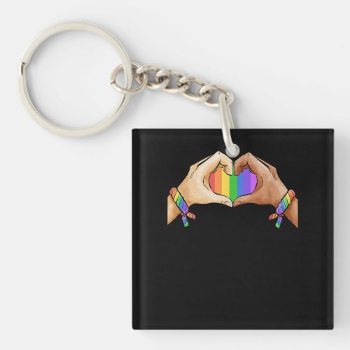 Gay Pride Clothing LGBT Rainbow Flag T shirt Tee H Keychain