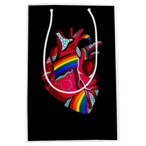 Gay Pride Clothing LGBT Rainbow Flag T shirt Tee H Medium Gift Bag