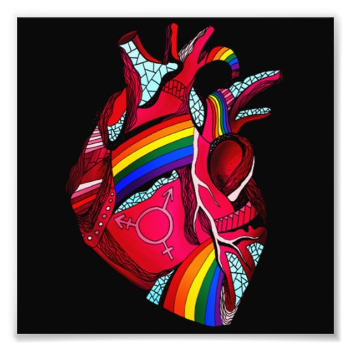 Gay Pride Clothing LGBT Rainbow Flag T shirt Tee H Photo Print