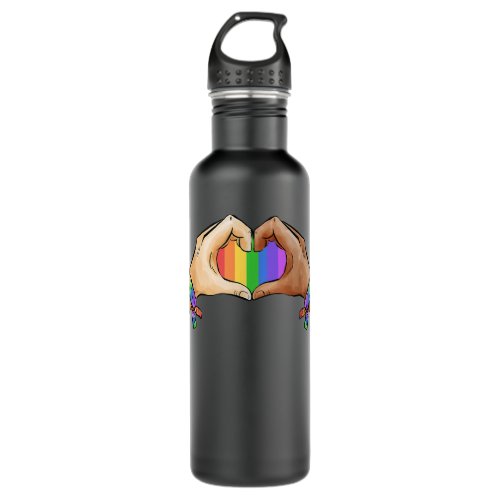 Gay Pride Clothing LGBT Rainbow Flag T shirt Tee H Stainless Steel Water Bottle