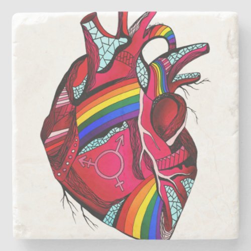 Gay Pride Clothing LGBT Rainbow Flag T shirt Tee H Stone Coaster