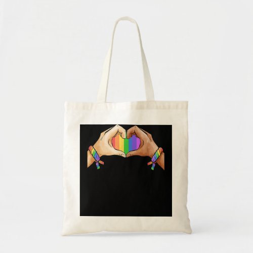 Gay Pride Clothing LGBT Rainbow Flag T shirt Tee H Tote Bag