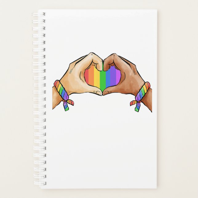 Gay Pride Clothing Lgbt Rainbow  Planner (Front)