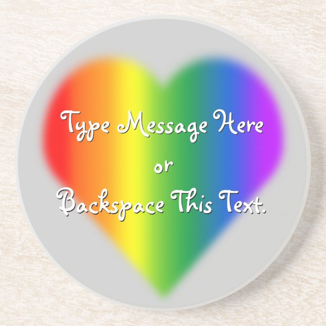 Gay Pride Coaster Custom Gay Pride Drink Coasters (Front)
