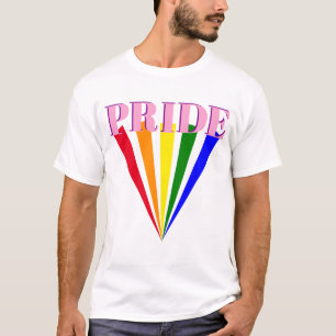 Gay pride colorful rainbow lgbt hbtq typography T-Shirt