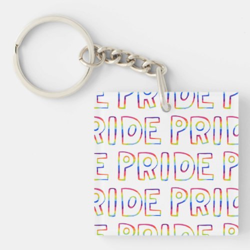 GAY PRIDE Colorful Rainbow Pattern   Keychain