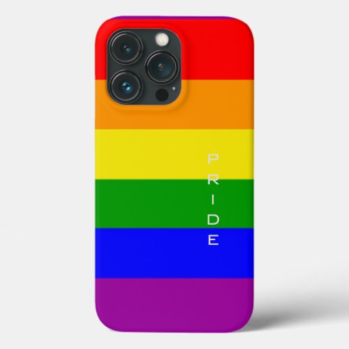 Gay Pride Colors Rainbow Flag Pride iPhone 13 Pro Case