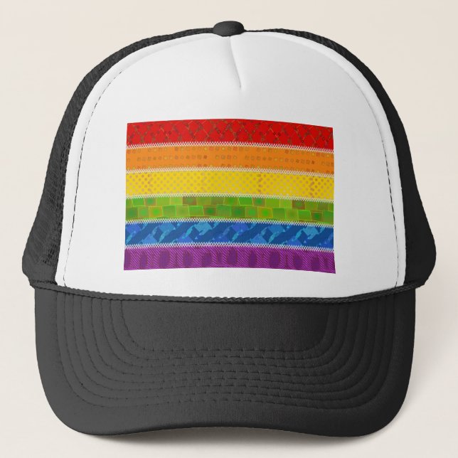Gay Pride Colors Trucker Hat (Front)