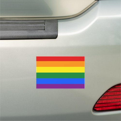 Gay Pride Custom Flag Car Magnet