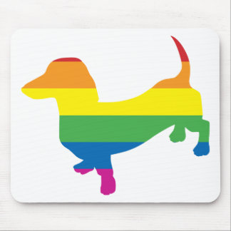 Gay Pride Dachshund/Wiener Mouse Pad