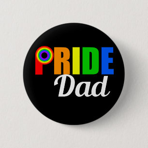 Gay Pride Dad LGBTQ Father's Day Button