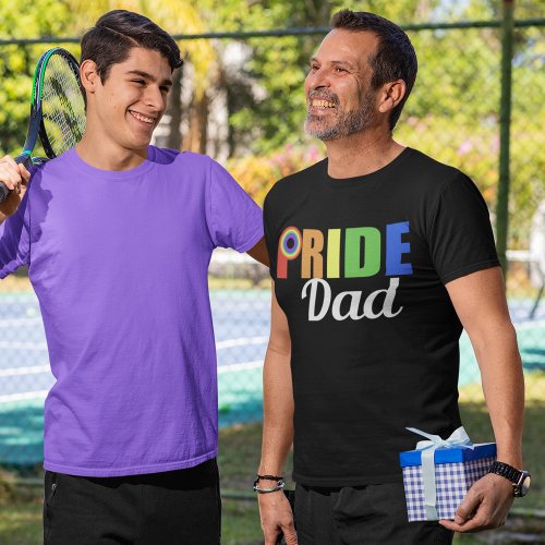 Gay Pride Dad LGBTQ Fathers Day T_Shirt