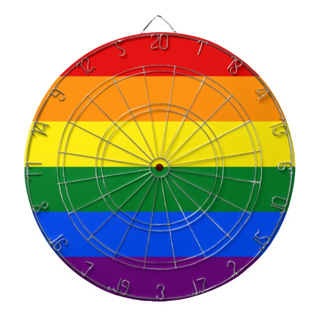 Gay Pride Dart Board (Front)