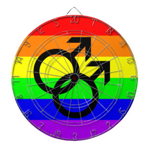 Gay Pride Dartboard With Darts