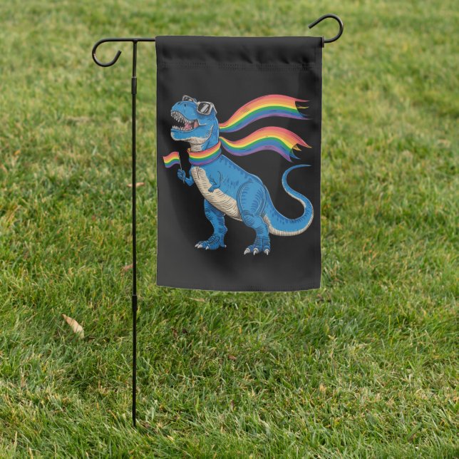 Gay Pride Dino Trex Rainbow Flag Lgbt Ally  (In SItu)