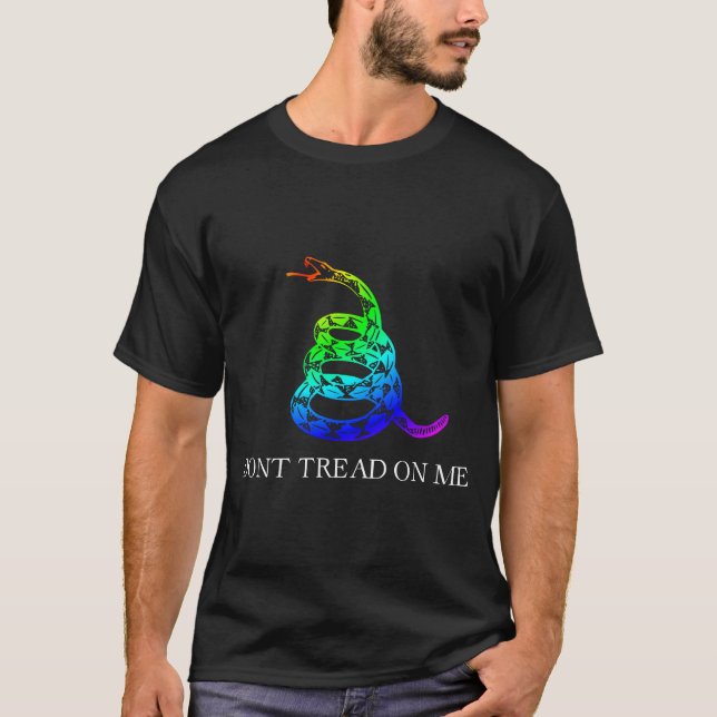 Gay Pride Dont Tread on Me Mens Shirt (Front)