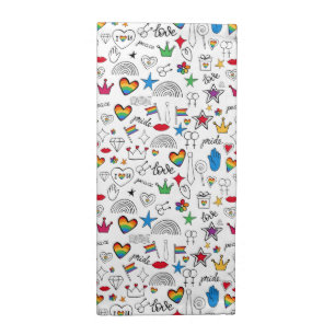 Gay Pride Doodle Pattern Cloth Napkin