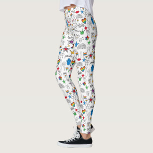 Gay Pride Doodle Pattern Leggings