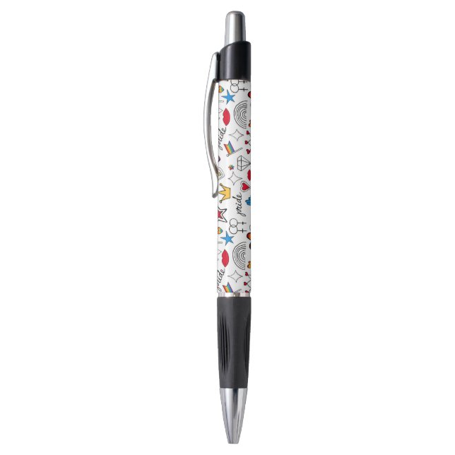 Gay Pride Doodle Pattern Pen (Top (Vertical))