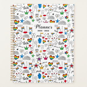 Gay Pride Doodle Pattern Planner