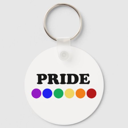Gay Pride Dots Lgbt Rainbow Keychain