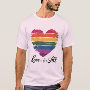 Gay pride equality and support love is for all T-Shirt