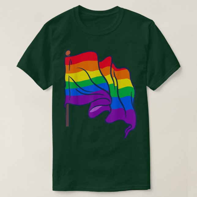 Gay Pride Equality Lgbtq Rainbow Flag Human Rights T-Shirt (Design Front)