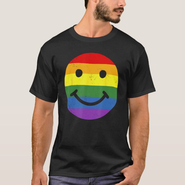 Gay Pride Equality LGBTQ Smile T-Shirt (Front)