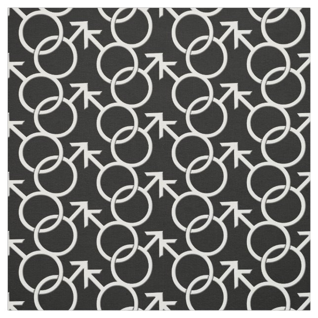 Gay Pride Fabric Man Love Same-Sex Fabric (Swatch)