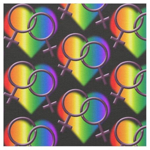 Gay Pride Fabric Rainbow Lesbian Love Fabric