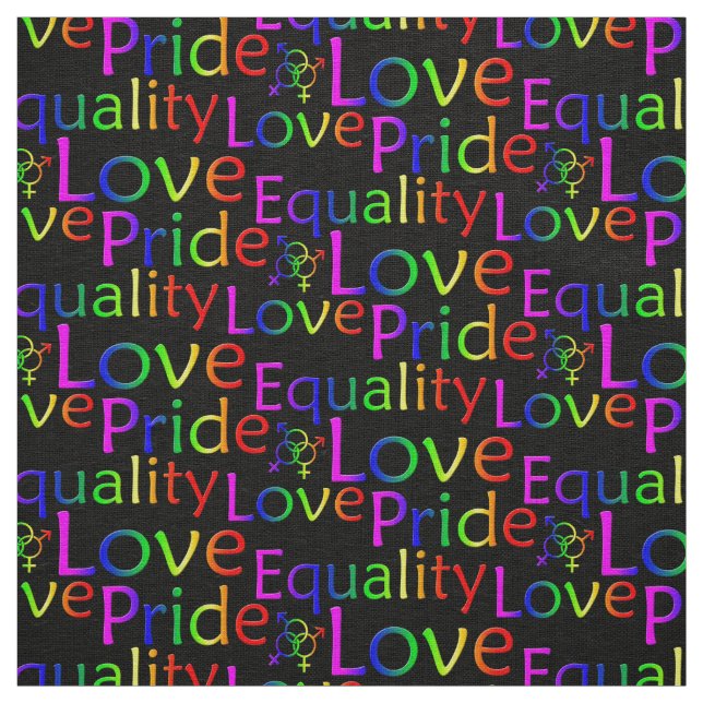 Gay Pride Fabric Rainbow Love Fabric Pride Fabric (Swatch)