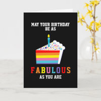 Gay Pride Fabulous Rainbow Birthday Cake