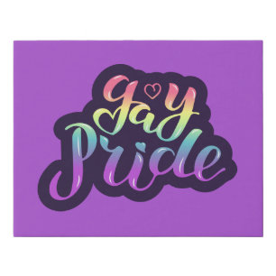 Gay Pride Faux Canvas Print
