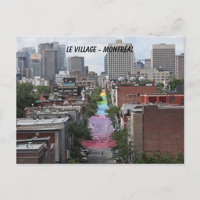 gay, pride, fierté,village gay, montréal postcard (Front)