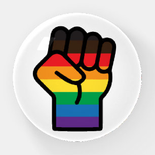 Gay Pride Fist Paperweight