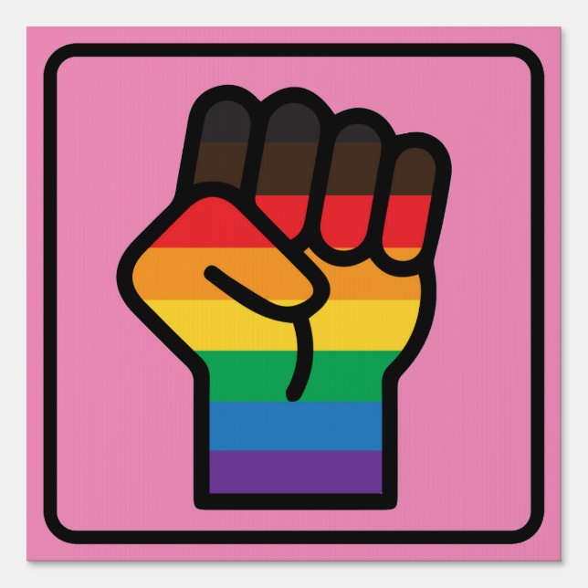 Gay Pride Fist Sign (Front)