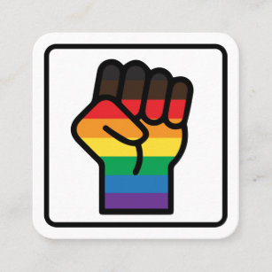 Gay Pride Fist Square Business Card