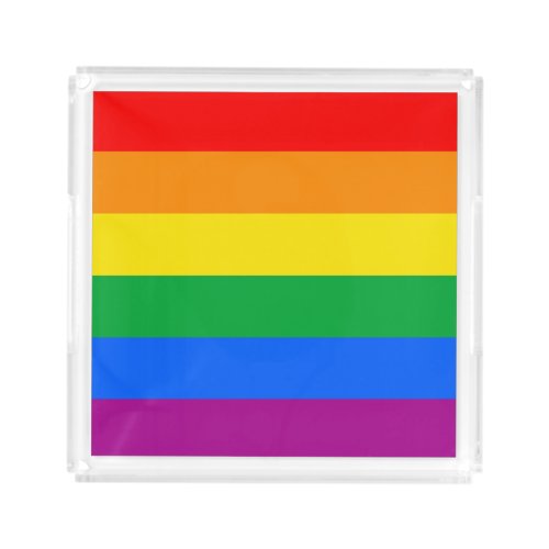 Gay Pride Flag Acrylic Tray