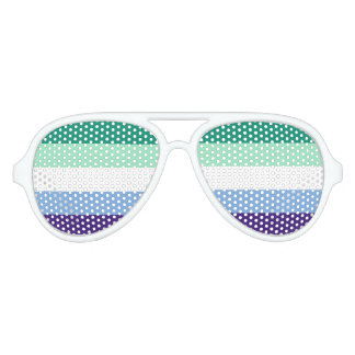 Gay Pride Flag Aviator Sunglasses