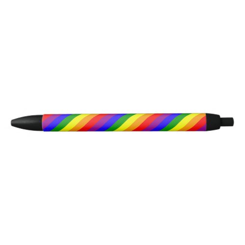 Gay Pride Flag Black Ink Pen
