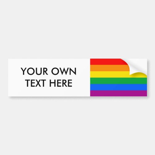 Gay Pride Flag Bumper Sticker